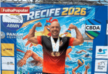 Atleta itabirano de natação conquista quatro pódios no sul-americano em Pernambuco