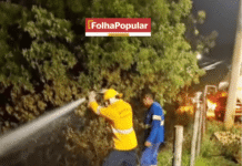 Barão de Cocais: ação rápida de equipes da Prefeitura e parceiros controlam incêndio no Cruzeiro