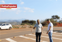 Abade, Bruce e vereadores visitam pavimentação da MGC-262