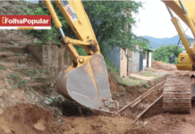 Prefeitura de Barão de Cocais segue com obra da Beira Linha fazendo retirada de trilhos